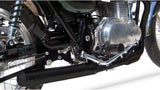 Komplette Auspuffanlage Ohne Katalysator Und Ohne Geräuschzulassung Cross Edelsthal Schwarz - Zard Kompatibel Mit Kawasaki W 800 (2010-2017)