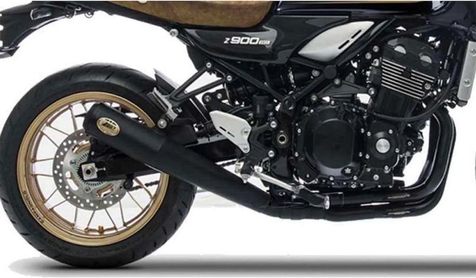 Komplette Auspuffanlage Ohne Katalysator Und Ohne Geräuschzulassung Edelsthal Schwarz - Zard Kompatibel Mit Kawasaki Z 900 Rs (2018-2020)