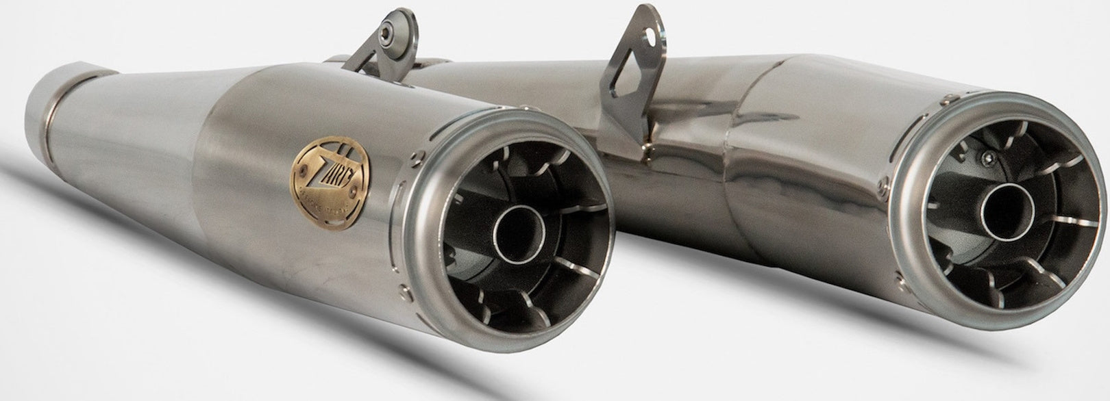 Exhaust Tip Without Sound Certification Stainless Steel Polish - Zard Compatible With Moto Guzzi V7 850 (2021-2023)