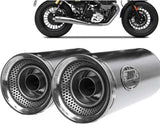 Auspuffendrohr Ohne Geräuschzulassung Slim Edelsthal Endkappe Alu - Zard Kompatibel Mit Moto Guzzi V9 Bobber (2016-2019)