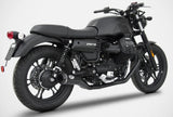 Komplette Auspuffanlage Ohne Katalysator Und Ohne Geräuschzulassung Conical Edelsthal Schwarz - Zard Kompatibel Mit Moto Guzzi V7 Iii (2017-2019)