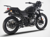 Auspuffendrohr Ohne Geräuschzulassung Penta High Edelsthal Schwarz Endkappe Carbon - Zard Kompatibel Mit Royal Enfield Himalayan (2021-2023)