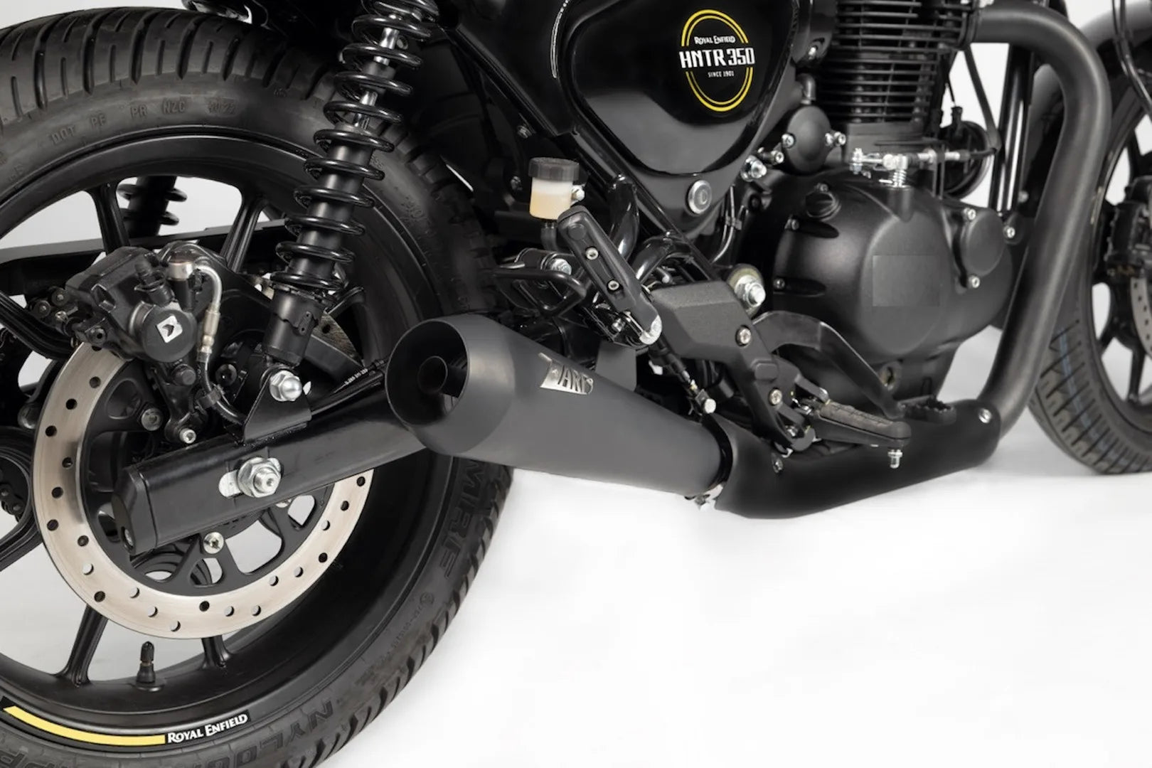 Auspuffendrohr Ohne Geräuschzulassung Edelsthal Schwarz - Zard Kompatibel Mit Royal Enfield Hunter 350 (2023)