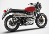 Komplette Auspuffanlage Ohne Katalysator Und Ohne Geräuschzulassung Interceptor Edelsthal - Zard Kompatibel Mit Royal Enfield Continental Gt (2019-2023)