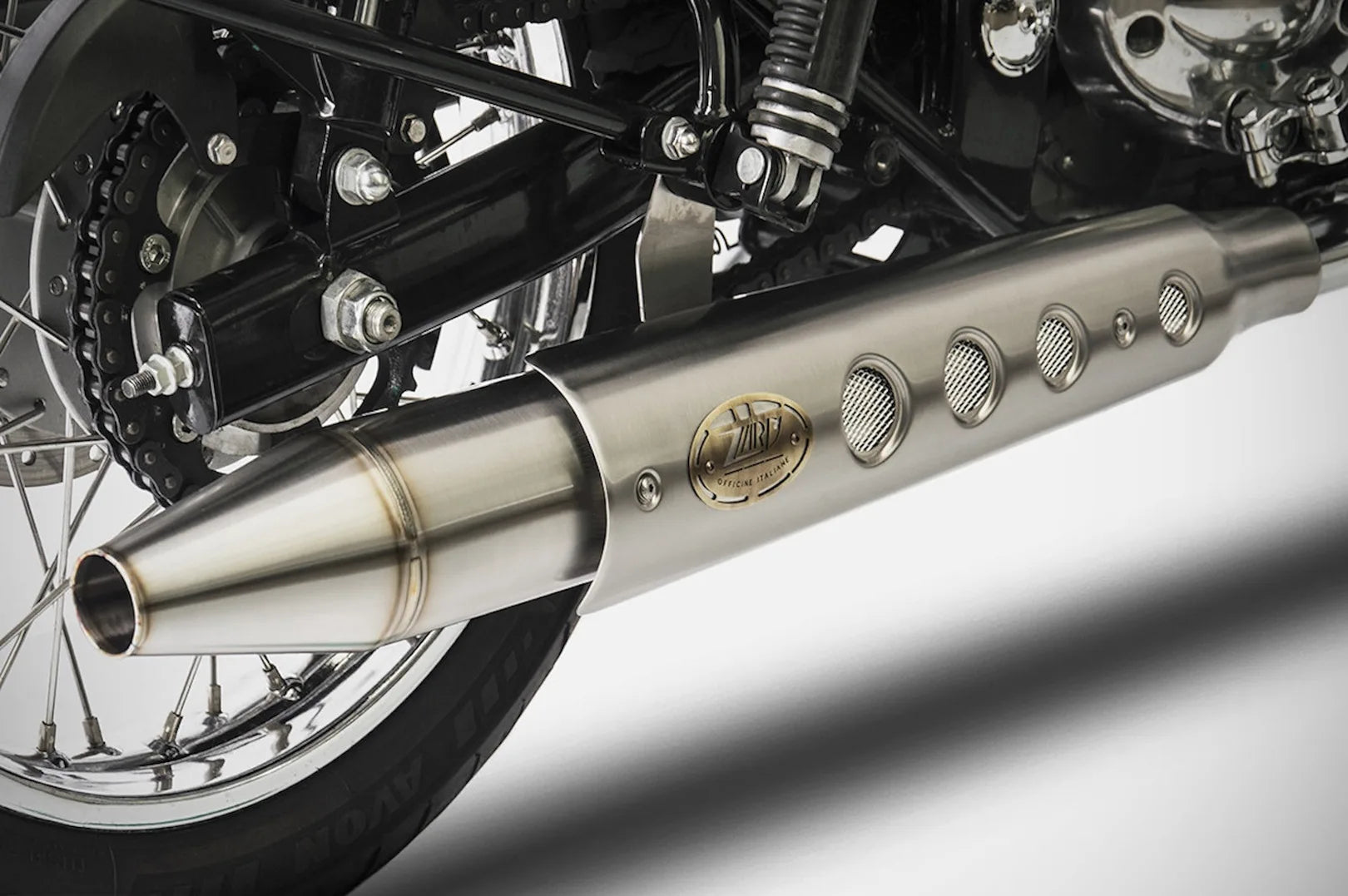 Auspuffendrohr Ohne Geräuschzulassung Edelsthal Polish - Zard Kompatibel Mit Royal Enfield Continental Gt (2019-2023)