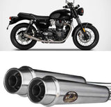 Auspuffendstück Ohne Katalysator Und Ohne Geräuschzulassung Edelsthal - Zard Kompatibel Mit Triumph Bonneville T120 (2021-2023)