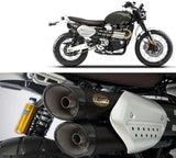 Auspuffendrohr Ohne Geräuschzulassung Edelsthal Schwarz Endkappe Carbon - Zard Kompatibel Mit Triumph Scrambler 1200 (2021-2023)