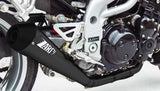 Auspuffendrohr Ohne Geräuschzulassung Conical Edelsthal Schwarz Endkappe Carbon - Zard Kompatibel Mit Triumph Speed Triple 955 (2002-2004)
