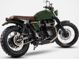 Komplette Auspuffanlage Ohne Katalysator Und Ohne Geräuschzulassung Cross Edelsthal Schwarz - Zard Kompatibel Mit Triumph Thruxton 900 (2001-2016)