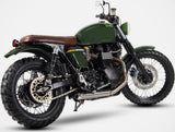 Komplette Auspuffanlage Ohne Katalysator Und Ohne Geräuschzulassung Cross Edelsthal - Zard Kompatibel Mit Triumph Thruxton 900 (2001-2016)