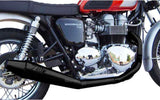 Komplette Auspuffanlage Ohne Katalysator Und Ohne Geräuschzulassung Conical Low Edelsthal Schwarz - Zard Kompatibel Mit Triumph Bonneville T100 (2001-2016)
