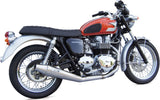 Komplette Auspuffanlage Ohne Katalysator Und Ohne Geräuschzulassung Conical Low Edelsthal - Zard Kompatibel Mit Triumph Bonneville T100 (2001-2016)
