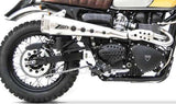 Complete Exhaust System Without Catalytic Converter And Without Sound Certification Short High - Zard Compatible With Triumph Scrambler 900 (2001-2016)