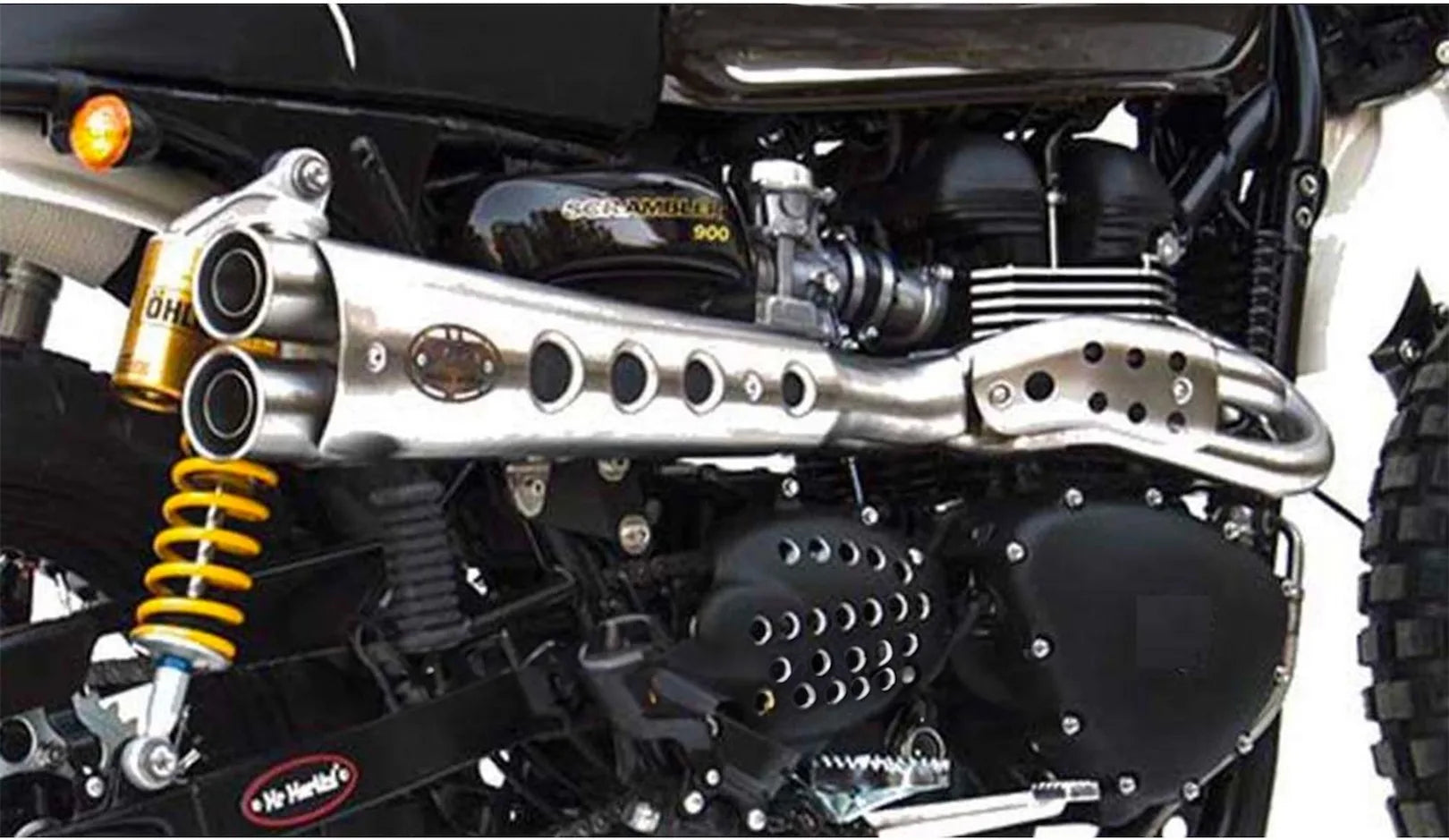 Komplette Auspuffanlage Ohne Katalysator Und Ohne Geräuschzulassung Special Edition High Edelsthal - Zard Kompatibel Mit Triumph Scrambler 900 (2001-2016)