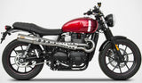 Komplette Auspuffanlage Ohne Katalysator Und Ohne Geräuschzulassung Zuma High Edelsthal - Zard Kompatibel Mit Triumph Street Twin 900 (2016-2020)