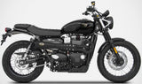 Komplette Auspuffanlage Ohne Katalysator Und Ohne Geräuschzulassung Tiger70 Edelsthal Schwarz Endkappe Bronze - Zard Kompatibel Mit Triumph Street Scrambler 900 (2017-2023)