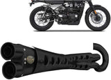 Komplette Auspuffanlage Ohne Katalysator Und Ohne Geräuschzulassung Special Edition Edelsthal Schwarz - Zard Kompatibel Mit Triumph Street Scrambler 900 (2017-2023)
