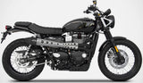Komplette Auspuffanlage Ohne Katalysator Und Ohne Geräuschzulassung Conical High Edelsthal - Zard Kompatibel Mit Triumph Street Scrambler 900 (2017-2023)