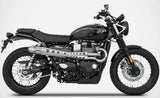 Komplette Auspuffanlage Ohne Katalysator Und Ohne Geräuschzulassung Conical High Edelsthal - Zard Kompatibel Mit Triumph Street Scrambler 900 (2017-2023)