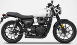 Complete Exhaust System Without Catalytic Converter And Without Sound Certification Cross Steel Black - Zard Compatible With Triumph Speed Twin 900 (2020-2023)