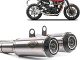 Auspuffendrohr Ohne Geräuschzulassung Sp Edelsthal Endkappe Carbon - Zard Kompatibel Mit Triumph Speed Twin 1200 (2019-2020)