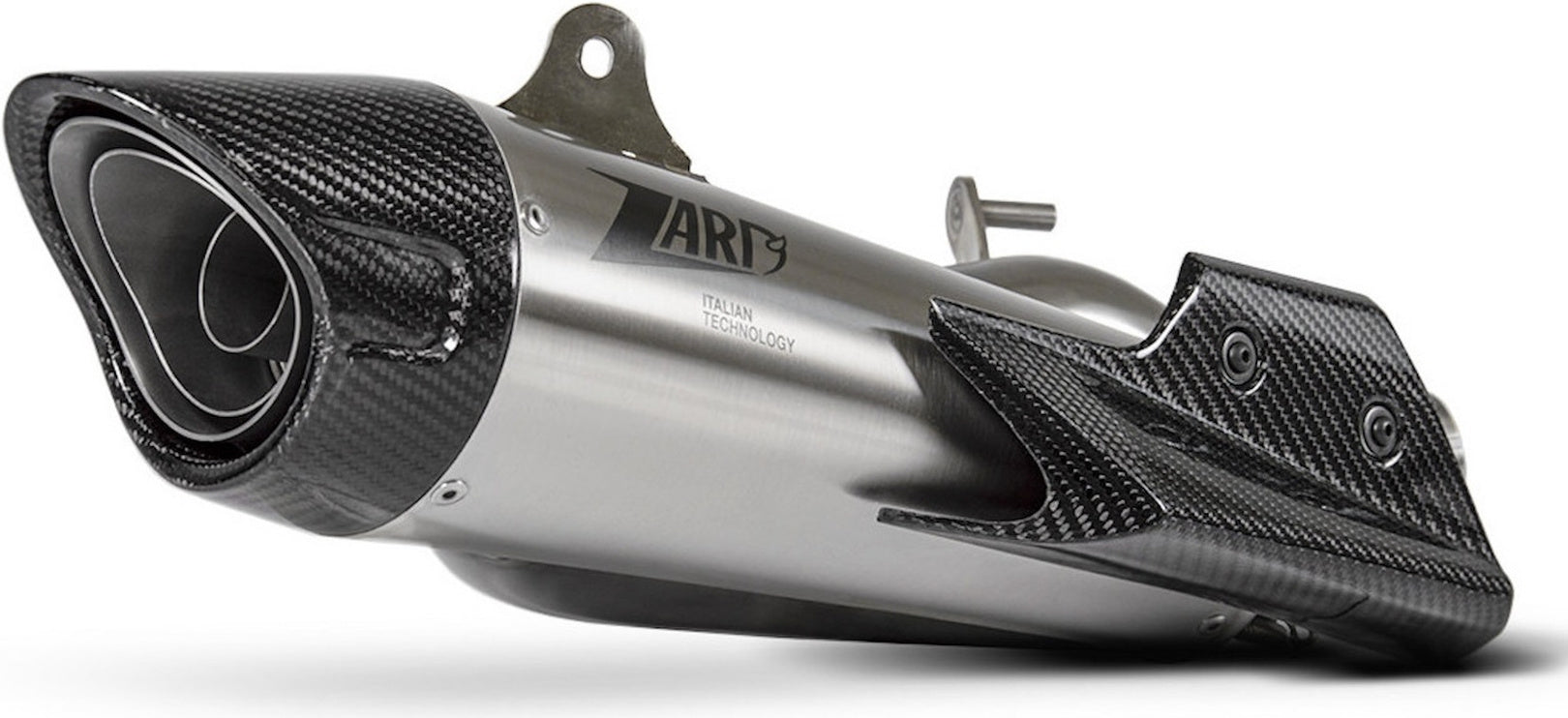 Exhaust Tip Without Sound Certification Stainless Steel Endcap Carbon - Zard Compatible With Triumph Street Triple 765 (2020-2022)
