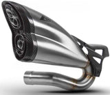 Exhaust Tip Without Sound Certification Stainless Steel Endcap Carbon - Zard Compatible With Triumph Scrambler 1200 (2019-2020)