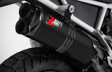 Exhaust Tip Without Sound Certification Steel Black Endcap Carbon - Zard Compatible With Triumph Tiger 900 (2020-2023)