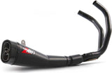 Komplette Auspuffanlage Ohne Katalysator Und Ohne Geräuschzulassung Edelsthal Schwarz Endkappe Carbon - Zard Kompatibel Mit Yamaha Mt-07 (2014-2023)