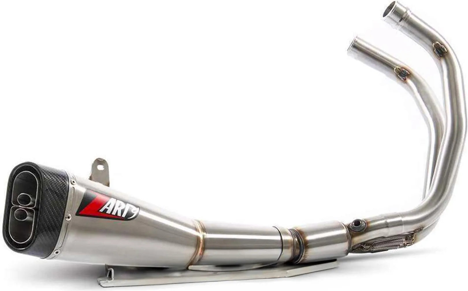 Komplette Auspuffanlage Ohne Katalysator Und Ohne Geräuschzulassung Edelsthal Endkappe Carbon - Zard Kompatibel Mit Yamaha Xsr 700 (2014-2023)