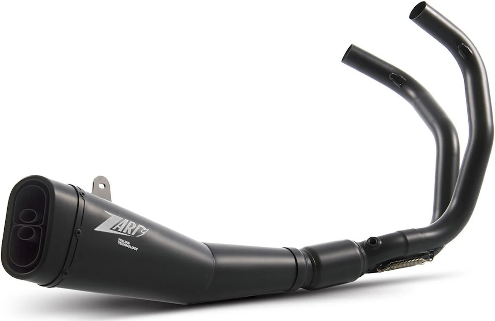 Komplette Auspuffanlage Ohne Katalysator Und Ohne Geräuschzulassung Edelsthal Schwarz - Zard Kompatibel Mit Yamaha Mt-07 (2014-2023)