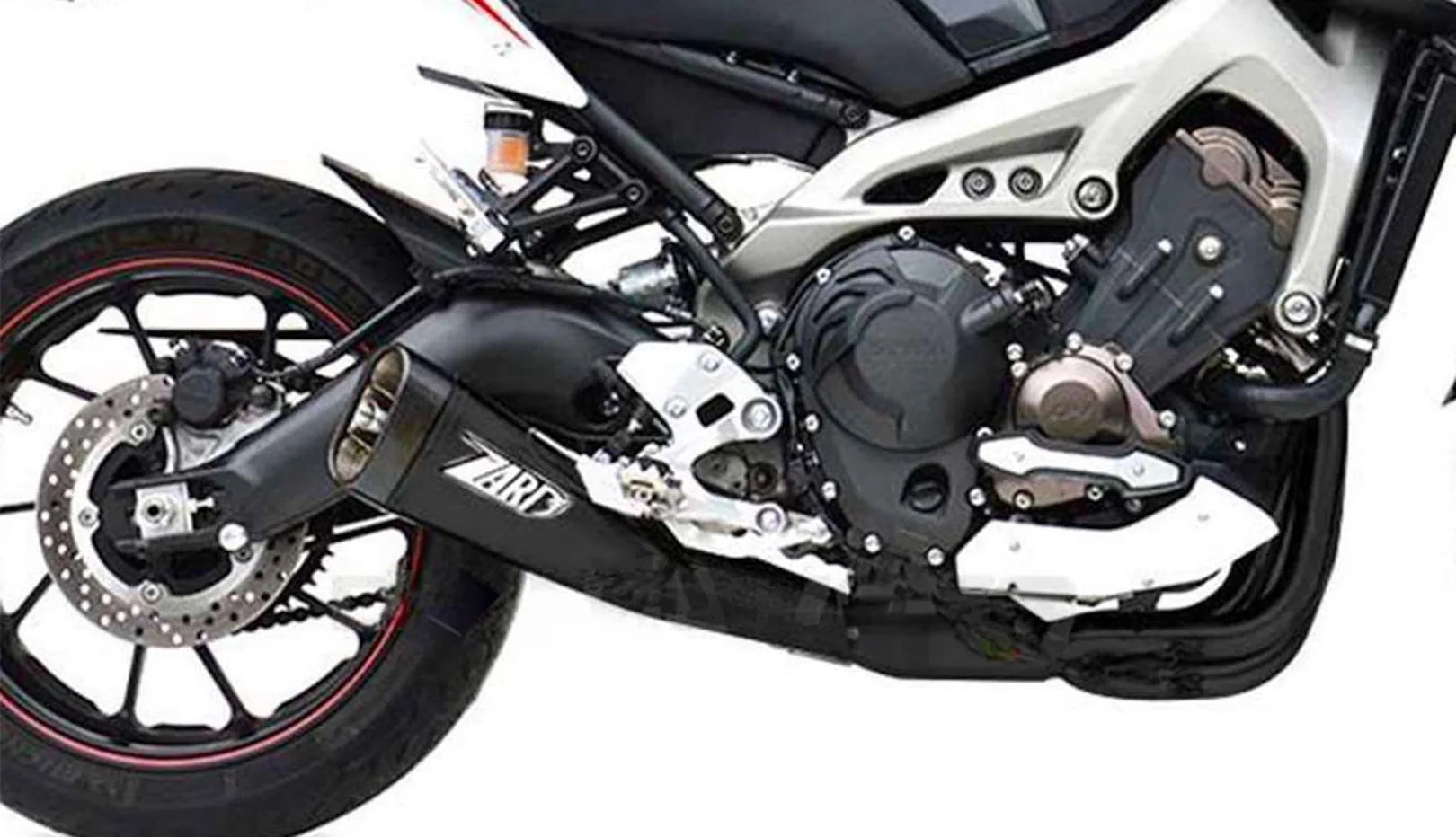 Komplette Auspuffanlage Ohne Katalysator Und Ohne Geräuschzulassung Edelsthal Schwarz - Zard Kompatibel Mit Yamaha Mt-09 (2013-2016)