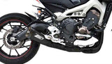 Komplette Auspuffanlage Ohne Katalysator Und Ohne Geräuschzulassung Edelsthal Schwarz - Zard Kompatibel Mit Yamaha Mt-09 (2013-2016)