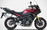 Komplette Auspuffanlage Ohne Katalysator Und Ohne Geräuschzulassung Edelsthal Endkappe Carbon - Zard Kompatibel Mit Yamaha Tracer 900 (2015-2016)