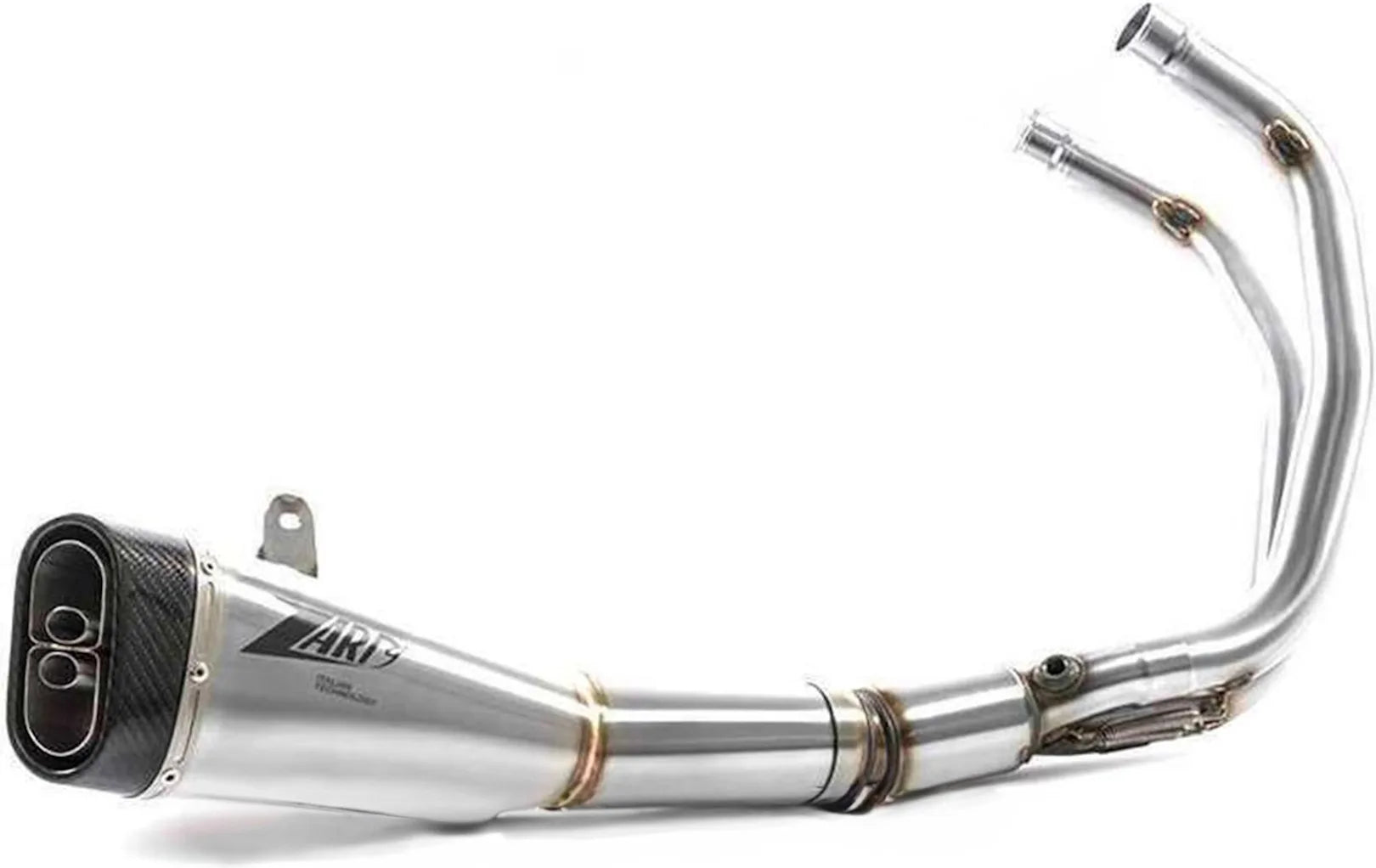 Komplette Auspuffanlage Ohne Katalysator Und Ohne Geräuschzulassung Edelsthal Endkappe Carbon - Zard Kompatibel Mit Yamaha R7 (2021-2023)