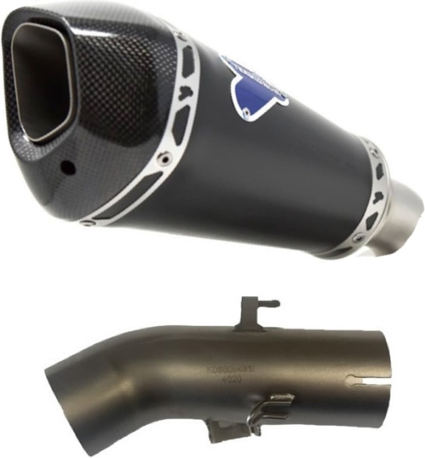 Complete Exhaust System Without Sound Certification Relevance Titanium Black Carbon Cap - Termignoni Compatible With Bmw S 1000 Rr (2019-2021)