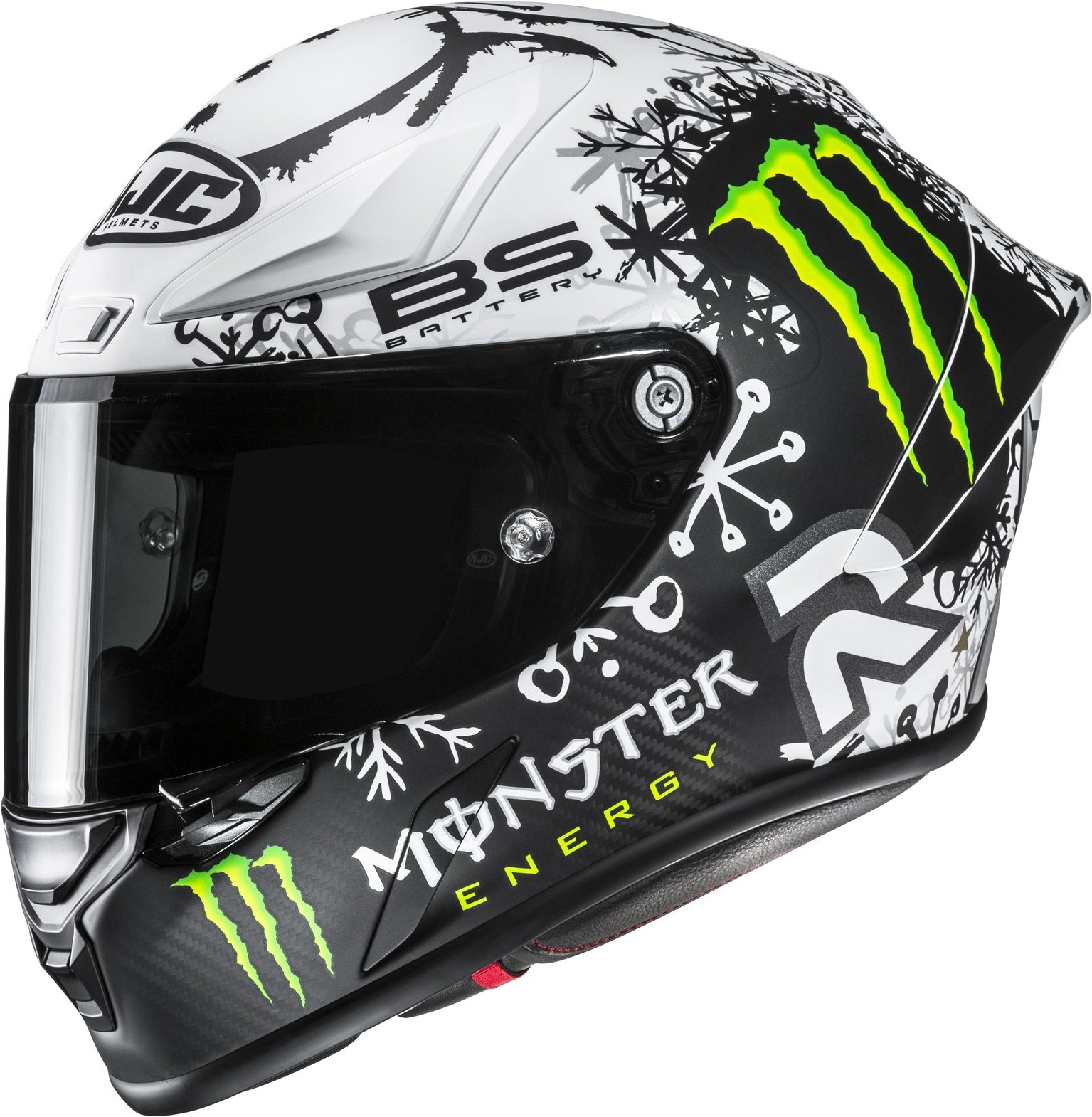Full-Face Motorcycle Helmet Hjc Rpha 1 V2 Carbon P.I.M. Plus (Carbon/Aramid/Glass Fiber) Mc10Sf Snow Diablo Size 07 S