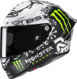 Full-Face Motorcycle Helmet Hjc Rpha 1 V2 Carbon P.I.M. Plus (Carbon/Aramid/Glass Fiber) Mc10Sf Snow Diablo Size 07 S