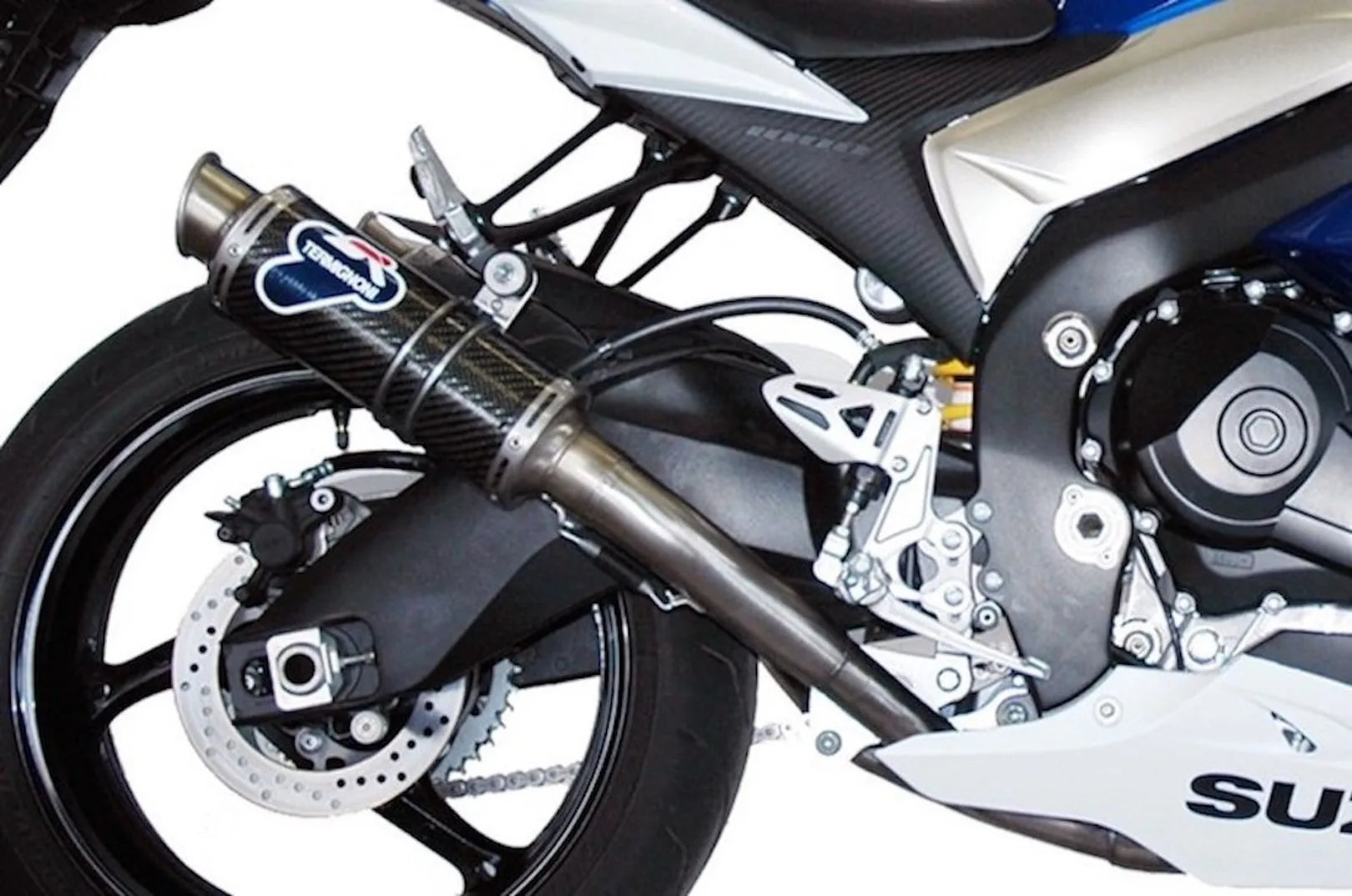 Doppelauspuffanlage Mit Geräuschzulassung Round Carbon - Termignoni Kompatibel Mit Suzuki Gsx-R 1000 (2009-2011)