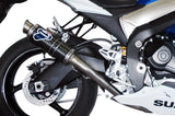 Doppelauspuffanlage Mit Geräuschzulassung Round Carbon - Termignoni Kompatibel Mit Suzuki Gsx-R 1000 (2009-2011)