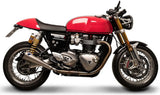 Doppelauspuffanlage Mit Geräuschzulassung Conical Edelstahl - Termignoni Kompatibel Mit Triumph Truxton (2016-2020)