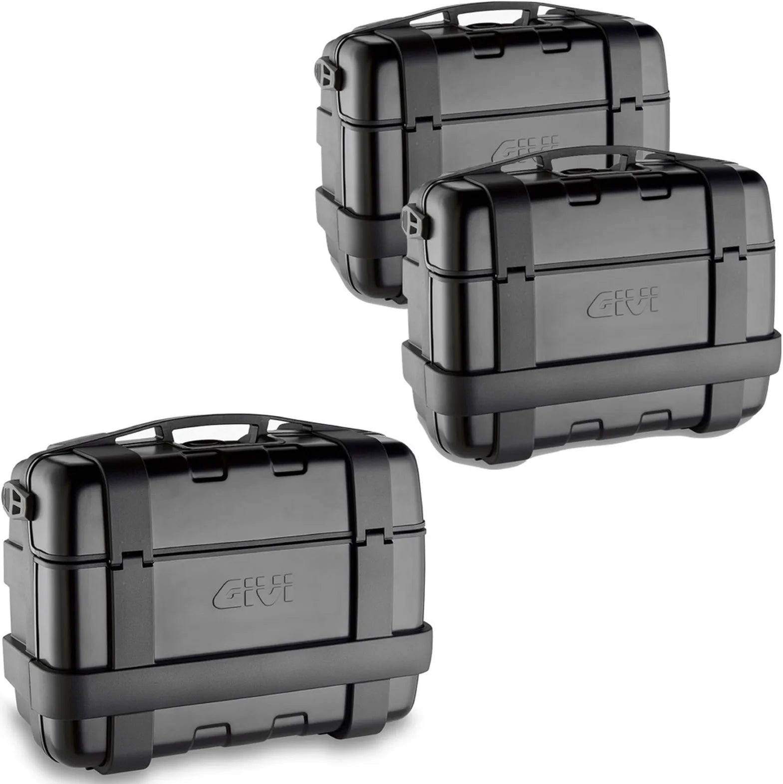 Topcase + Seitenkoffer Trekker Schwarz 99 Lt Trekker Aluminium - Givi Kompatibel Mit Benelli Trk 702 X (2023-2024)