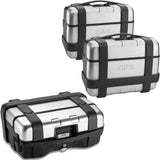 Trekker Top Case + Side Cases - 99 Lt Trekker Aluminium - Givi Compatible With Kawasaki Versys 650 (2015-2021)