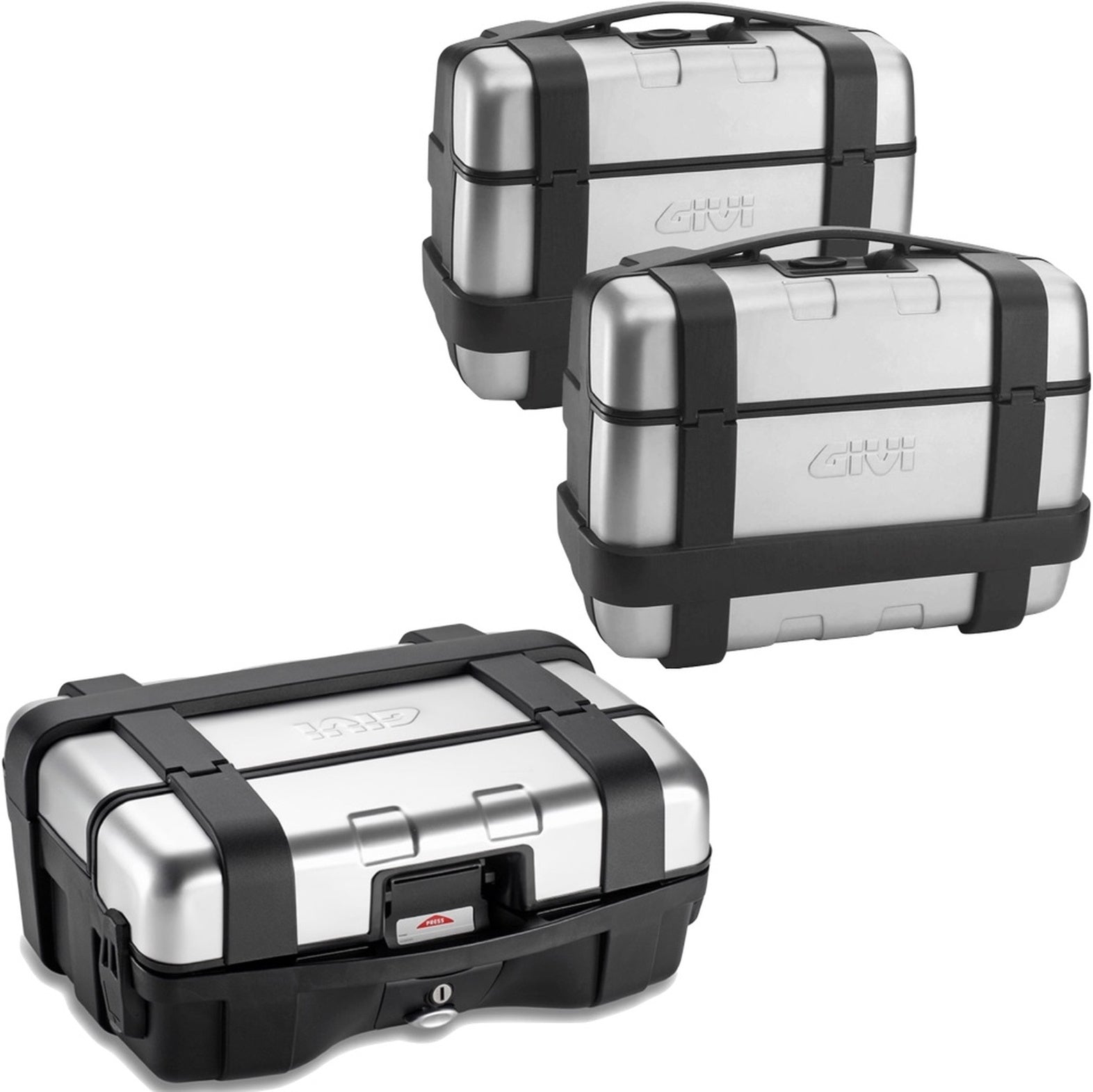 Trekker Top Case + Side Cases - 99 Lt Trekker Aluminium - Givi Compatible With Benelli Trk 702 X (2023-2024)