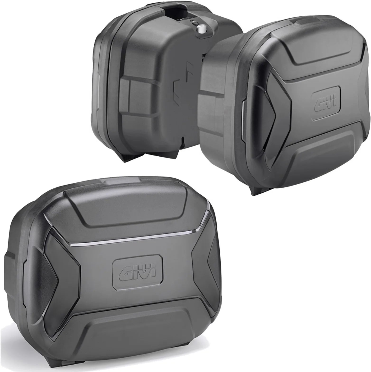 Topcase + Seitenkoffer Trekker Lite Schwarz 105 Lt Trekker Lite Technopolymer - Givi Kompatibel Mit Benelli Trk 702 X (2023-2024)