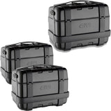 Trekker Black Top Case + Side Cases - 138 Lt Trekker Aluminium - Givi Compatible With Royal Enfield Scram 411 (2022-2024)