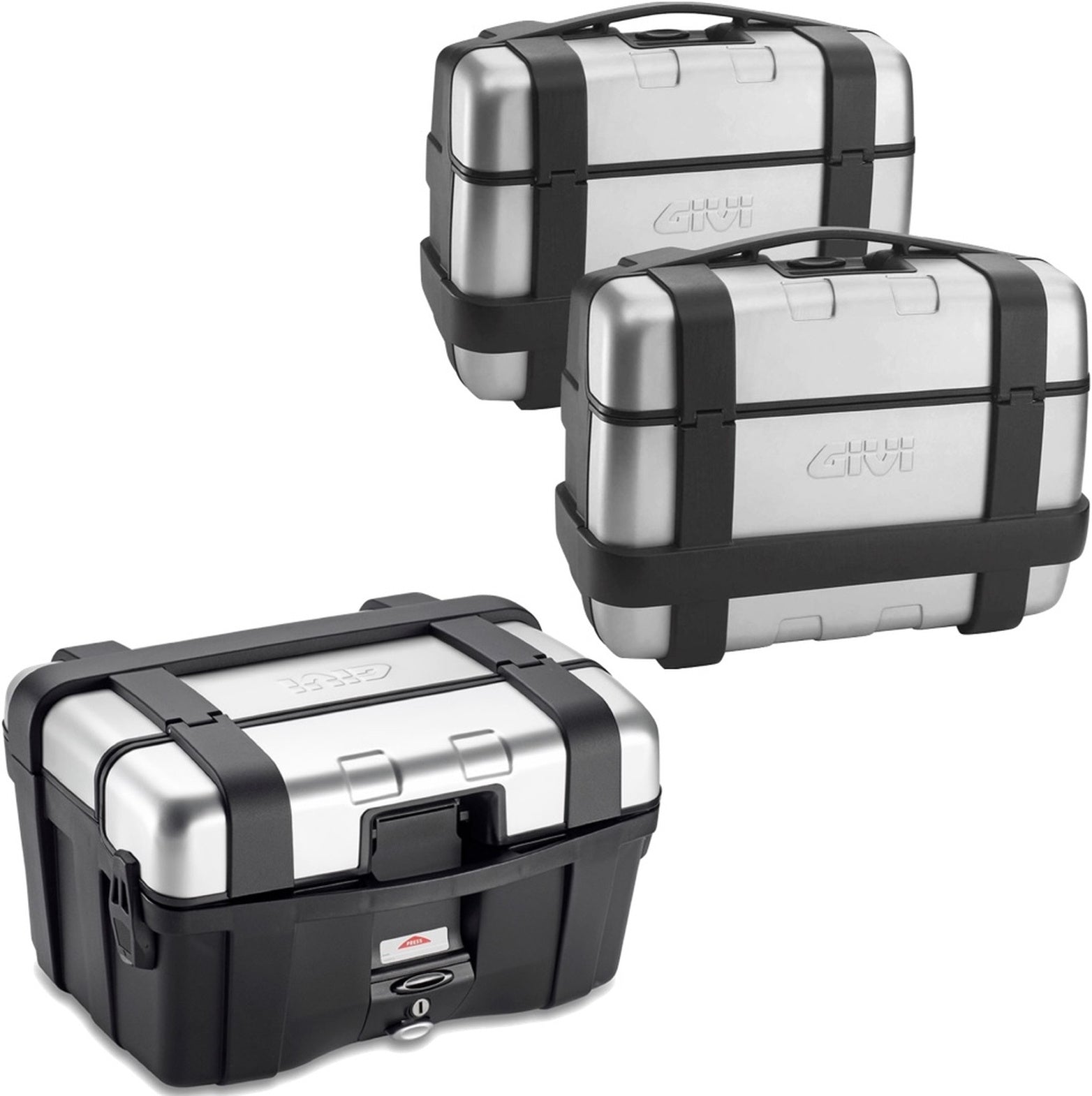 Trekker Top Case + Side Cases - 138 Lt Trekker Aluminium - Givi Compatible With Benelli Trk 702 (2023-2024)