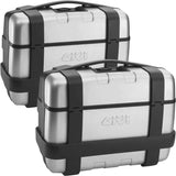 Monokey Trekker Side Cases - 92 Lt Trekker Aluminium - Givi Compatible With Suzuki Dl 1000 V-Strom (2014-2016)