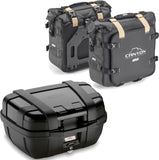Trekker Canyon Black Top Case + Side Bags - 102 Lt Trekker Canyon Technopolymer - Givi Compatible With Yamaha Mt-07 (2018-2020)