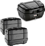 Topcase + Seitenkoffer Trekker Schwarz 144 Lt Trekker Aluminium - Givi Kompatibel Mit Honda Nc 750 S (2016-2020)